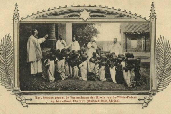 Joseph Sweens Blesses The Children Of Ukerewe 1910 Kakunguli Catholic Mission-825x510